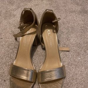 Chinese Laundry Gold block heel sandals
